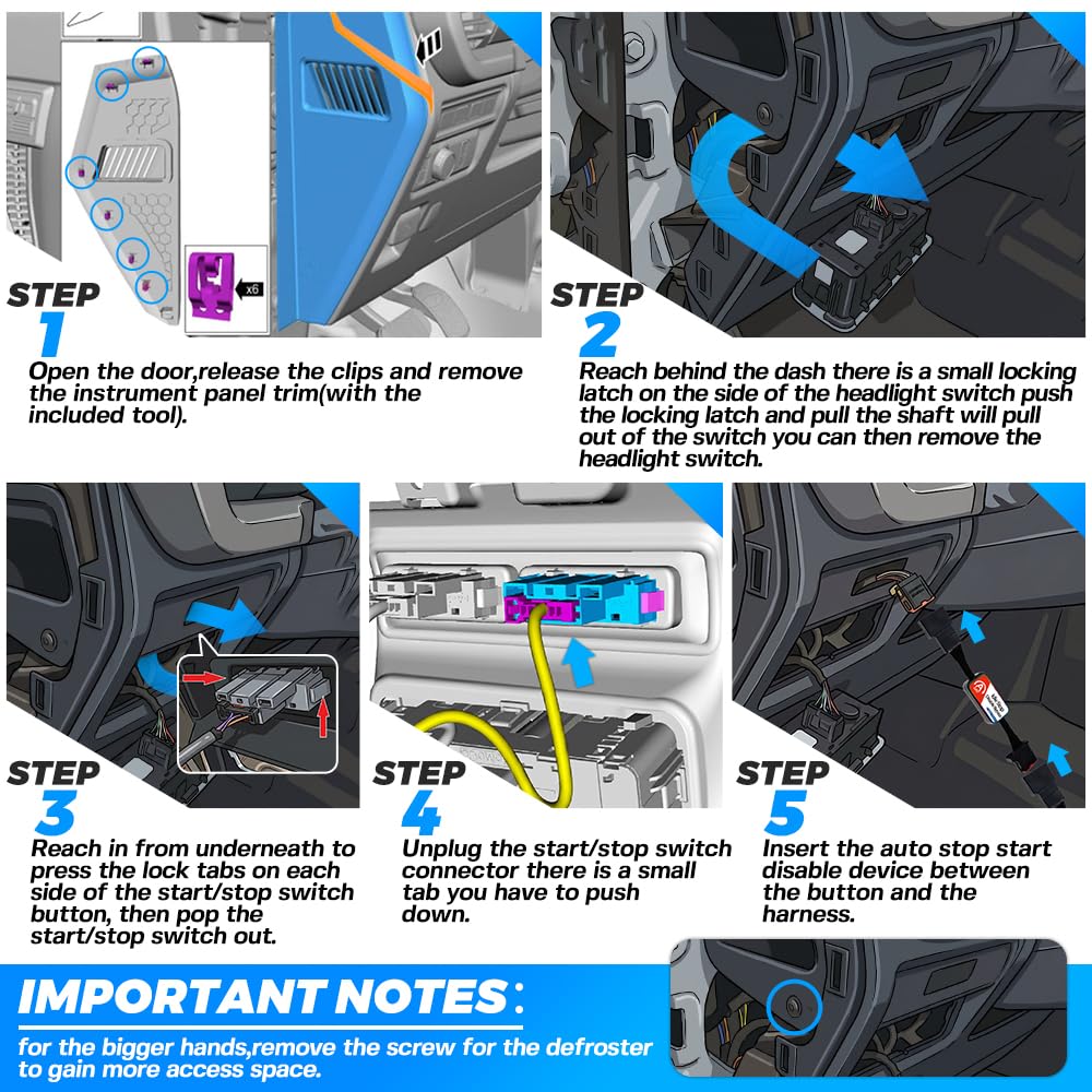 Mingrui test auto stop eliminator dashboard install in Ford F-150