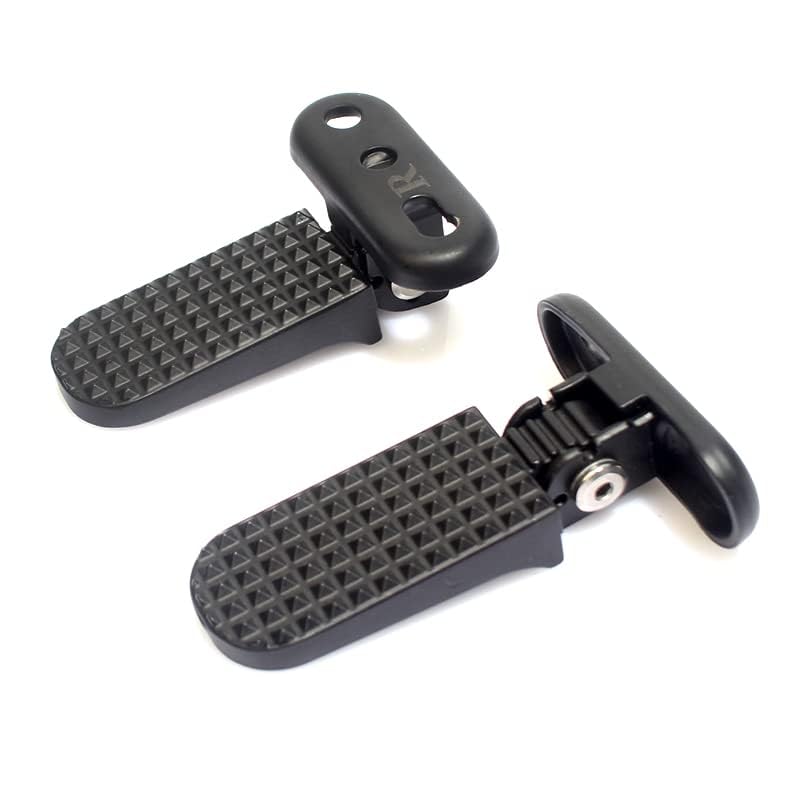 Minho footpegs side profile emphasizing rust-resistant aluminum and stainless build.