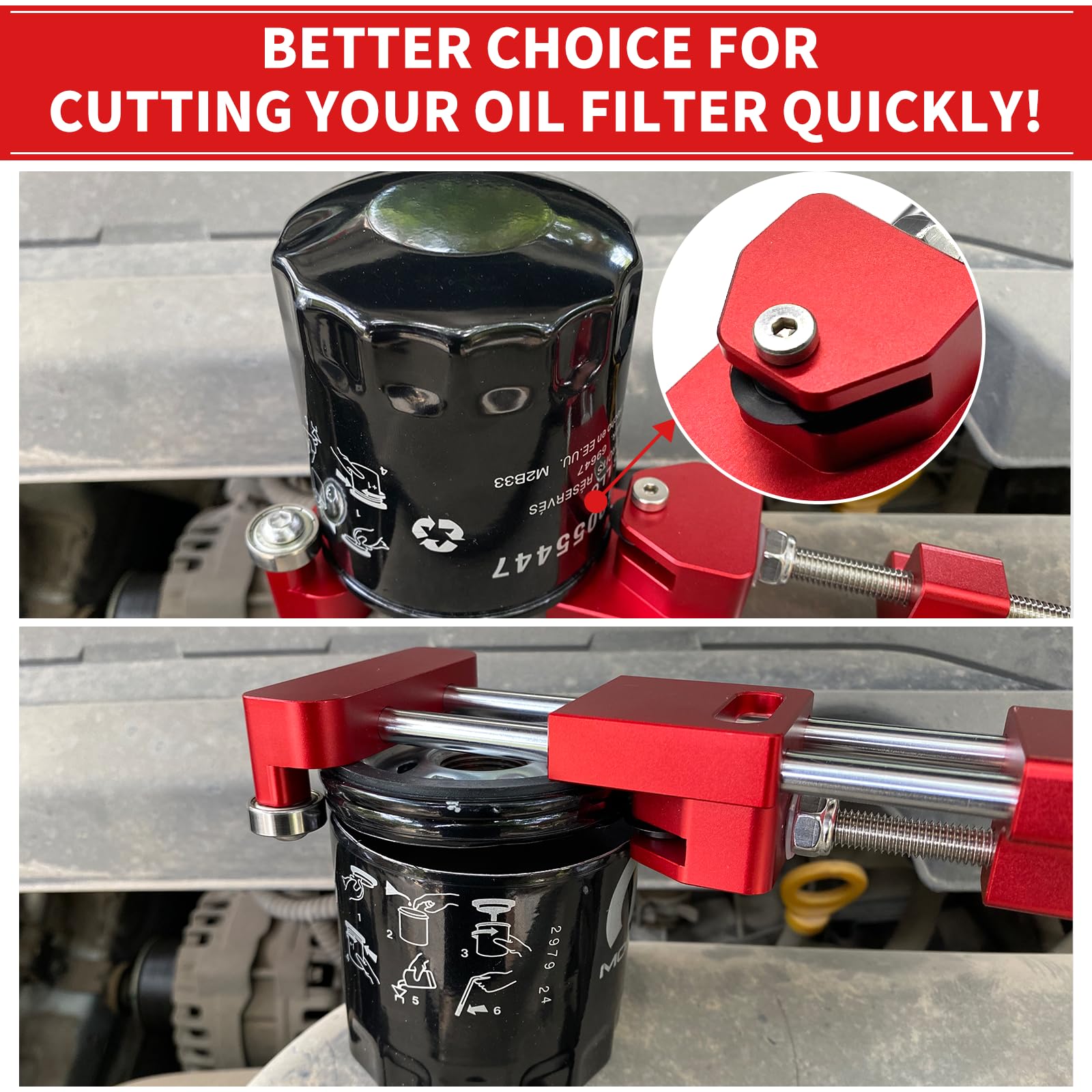 easy oil filter removal with minimal mess using minlen tool
