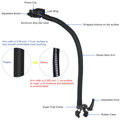 Mippko phone clip with 360-degree rotation for ideal angle and orientation.