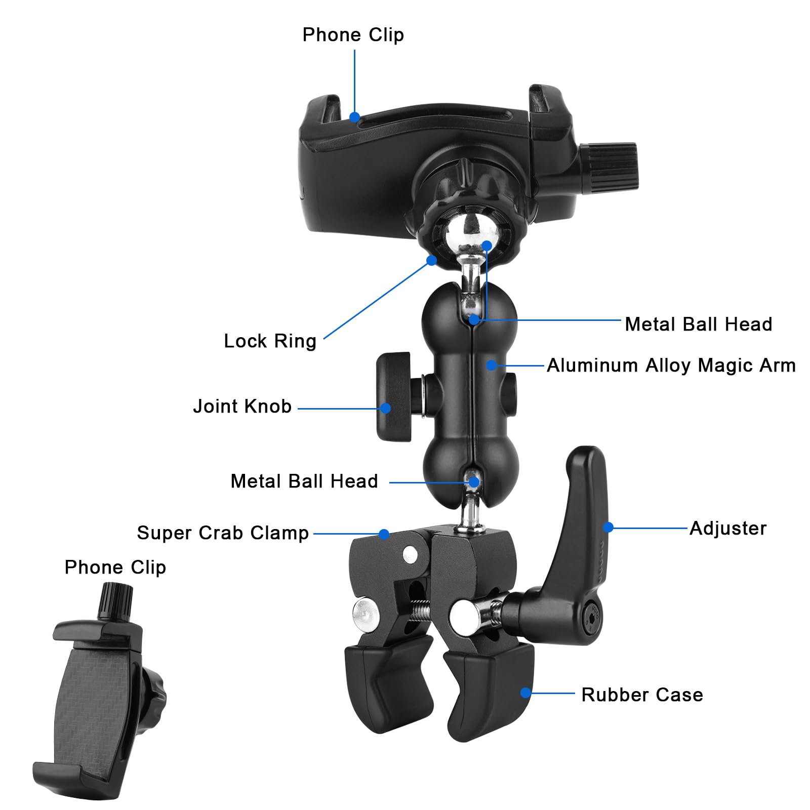 Mippko phone holder on a baby stroller mount enables easy device access on walks.