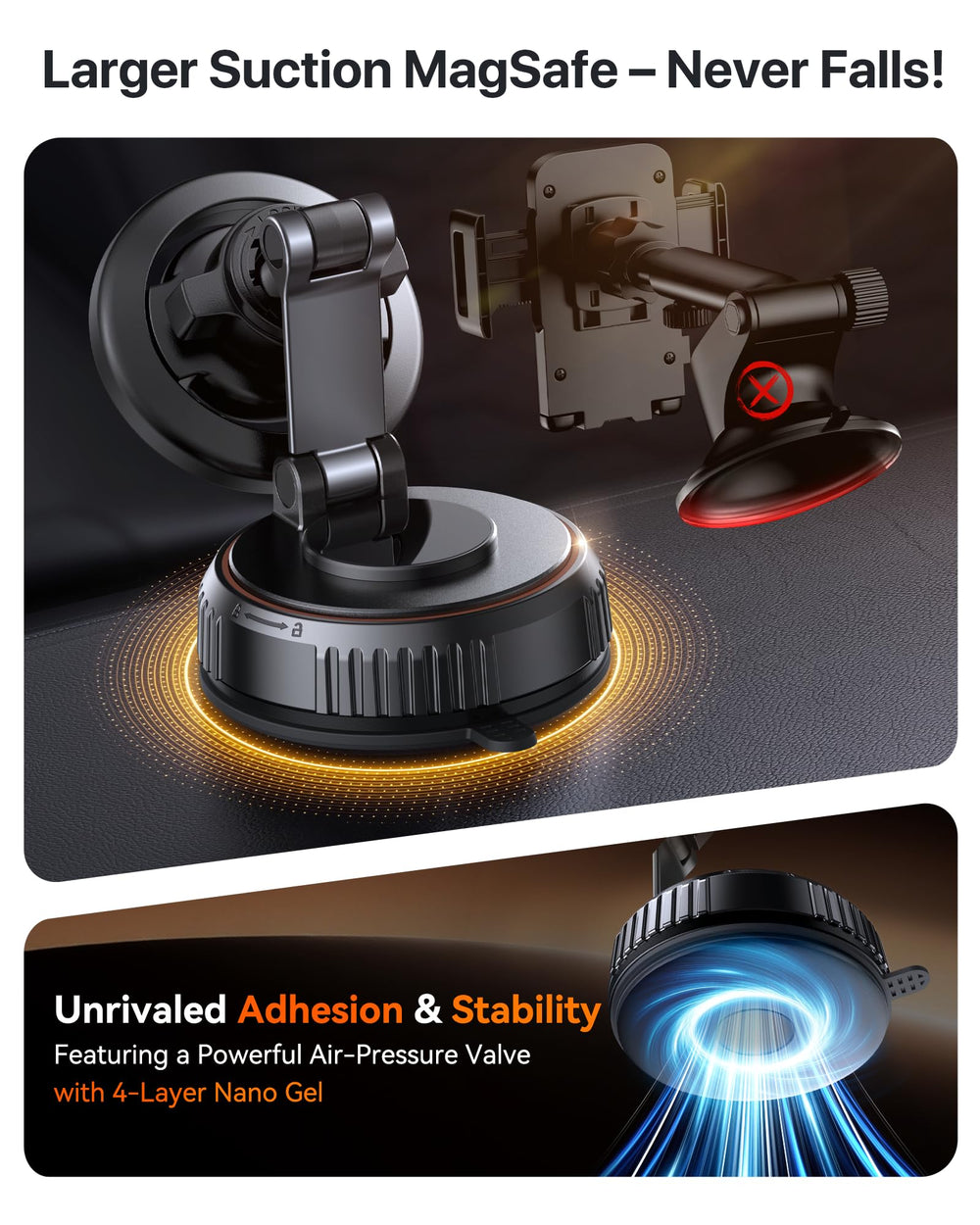Miracase 360-degree rotating base enables quick landscape or portrait viewing.