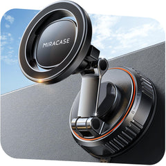 Miracase MagSafe car mount with strong magnet securing phone on bumpy roads.