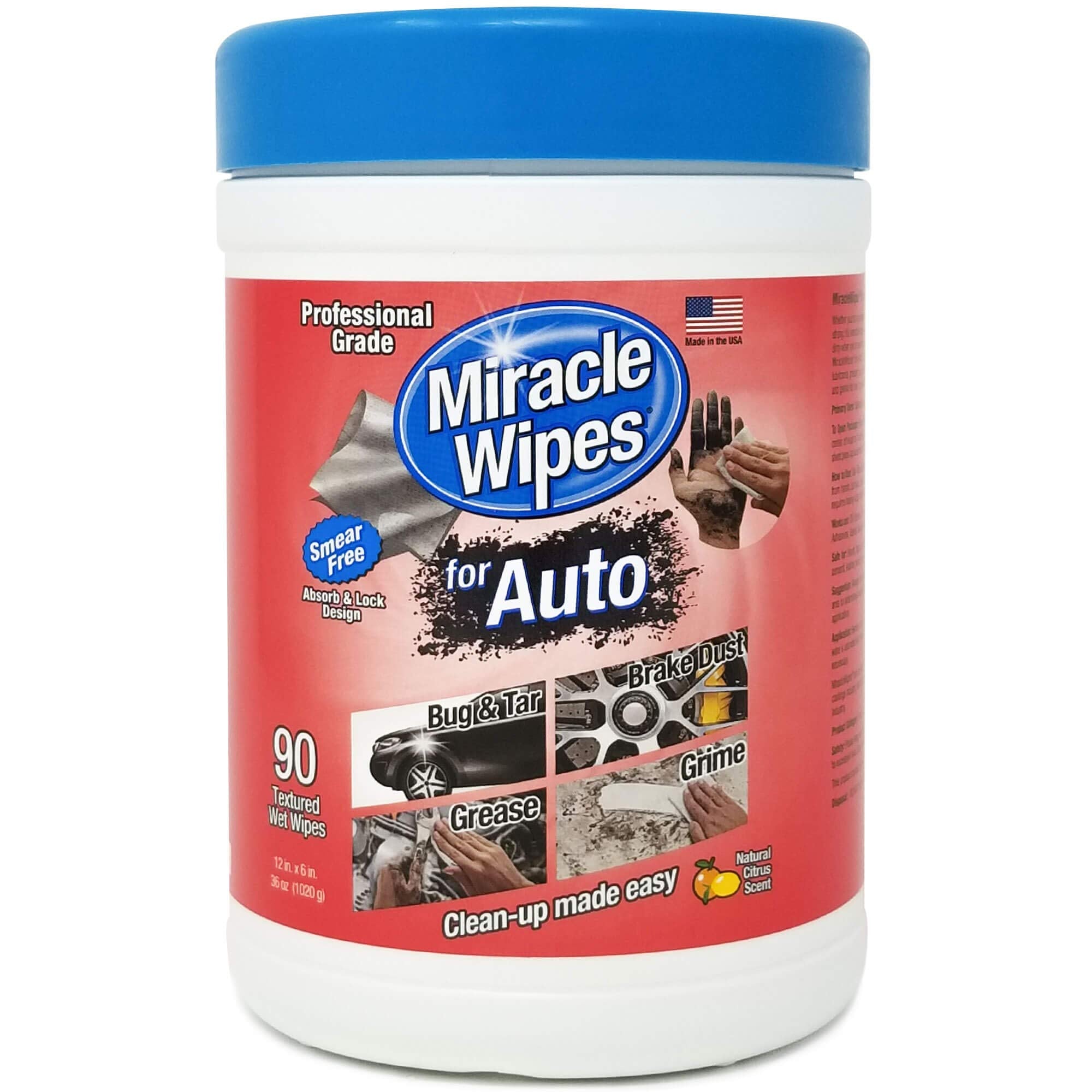 MiracleWipes dual-textured surface wipe for interior detailing and tough grime.