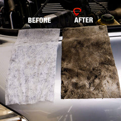 MiracleWipes moisturizing hand wipe protects skin while cleaning the car.