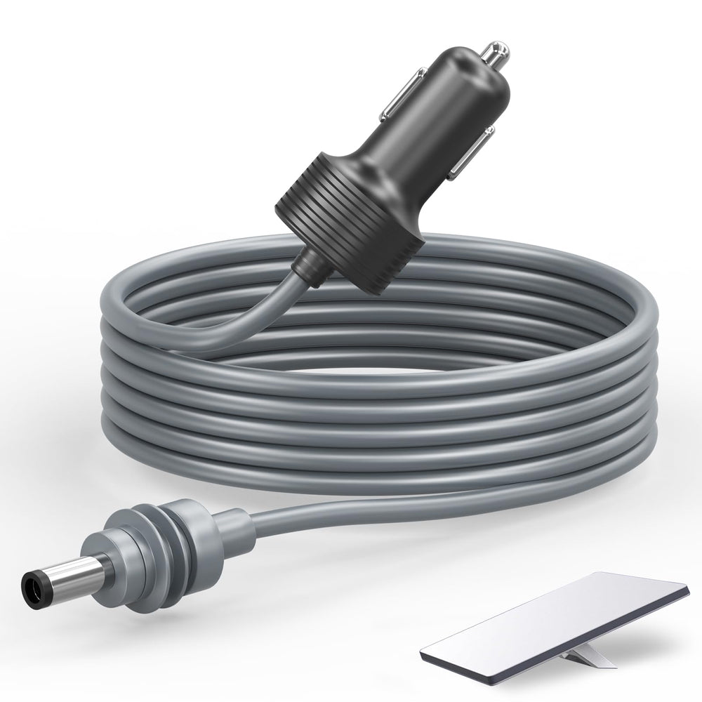 Mirexion Starlink Mini Cable in-car setup showing easy 12V connection for on-the-go internet.