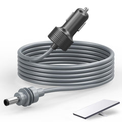 Mirexion Starlink Mini Cable in-car setup showing easy 12V connection for on-the-go internet.