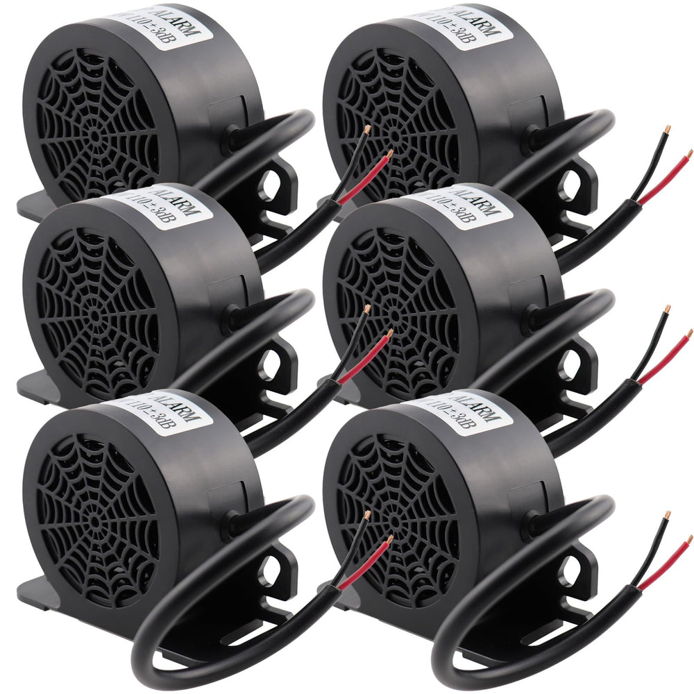 MIRKOO backup alarm 110dB with rugged housing for loud reversing alerts.