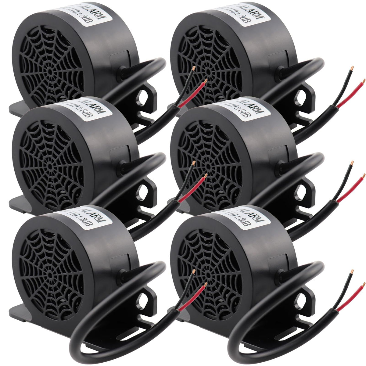 MIRKOO backup alarm 110dB with rugged housing for loud reversing alerts.