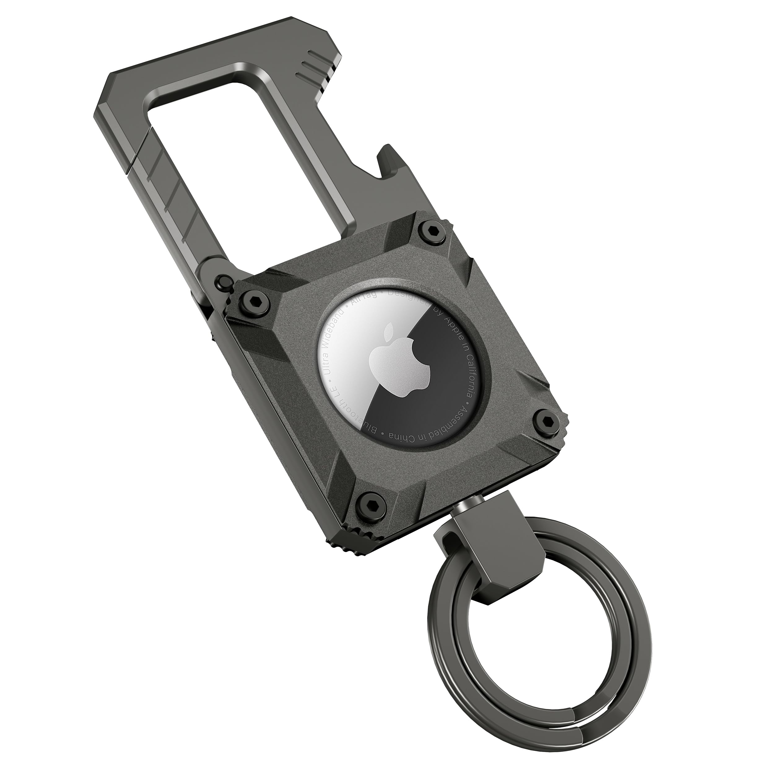 Miroddi AirTag holder keychain secures your tracker for quick locating on the go.