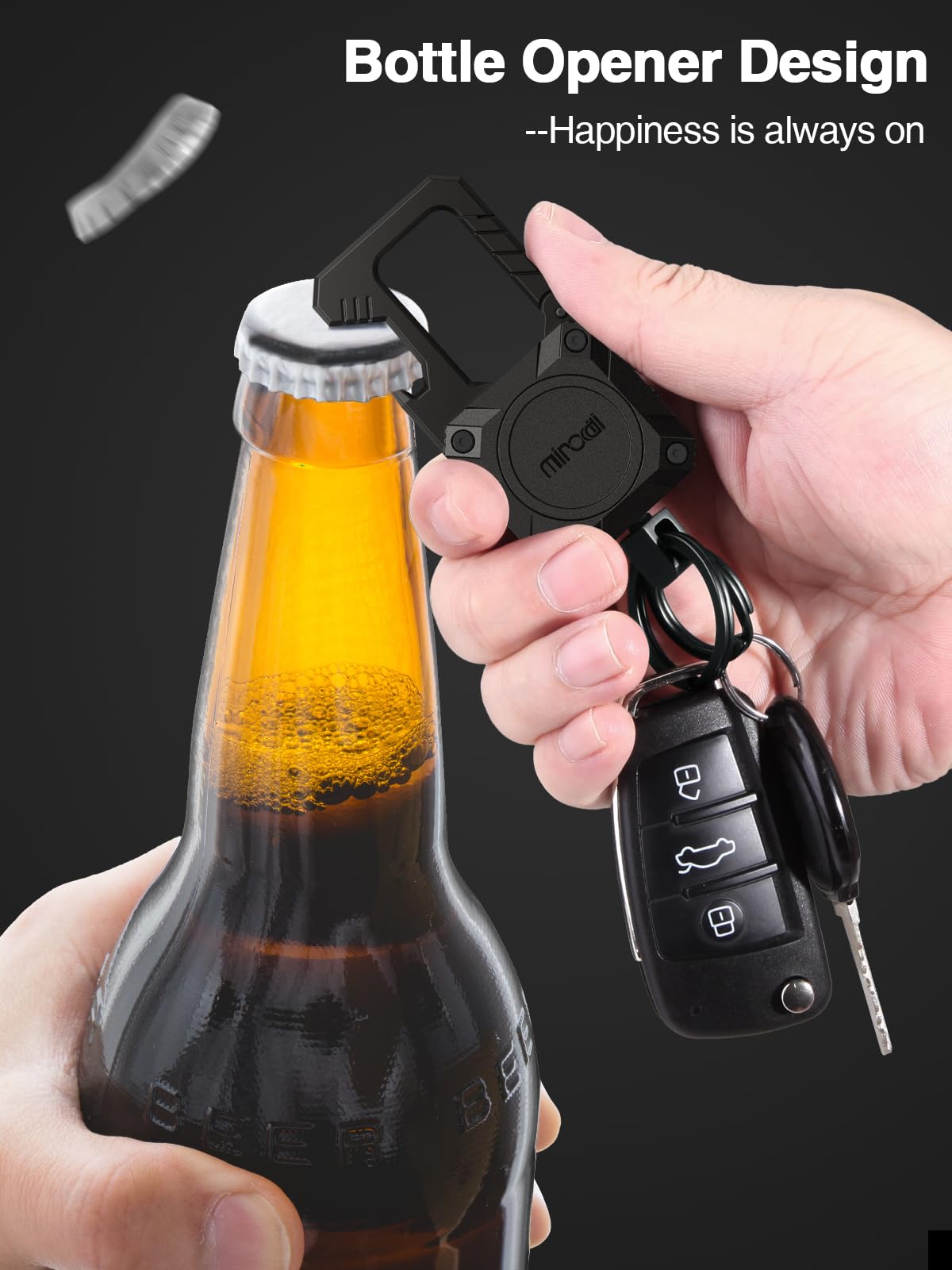 Miroddi keychain tracker compact design fits easily in pockets