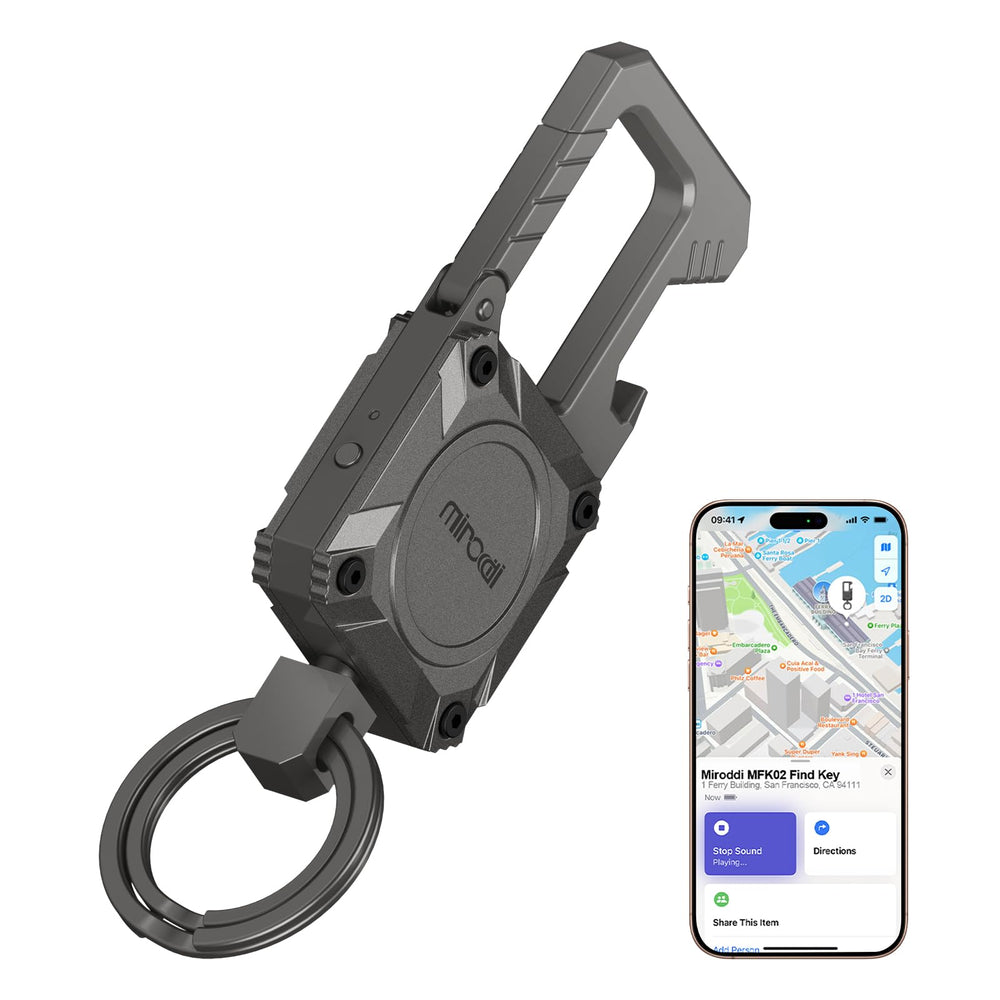 Miroddi keychain tracker dual rings organize car and house keys for quick access.