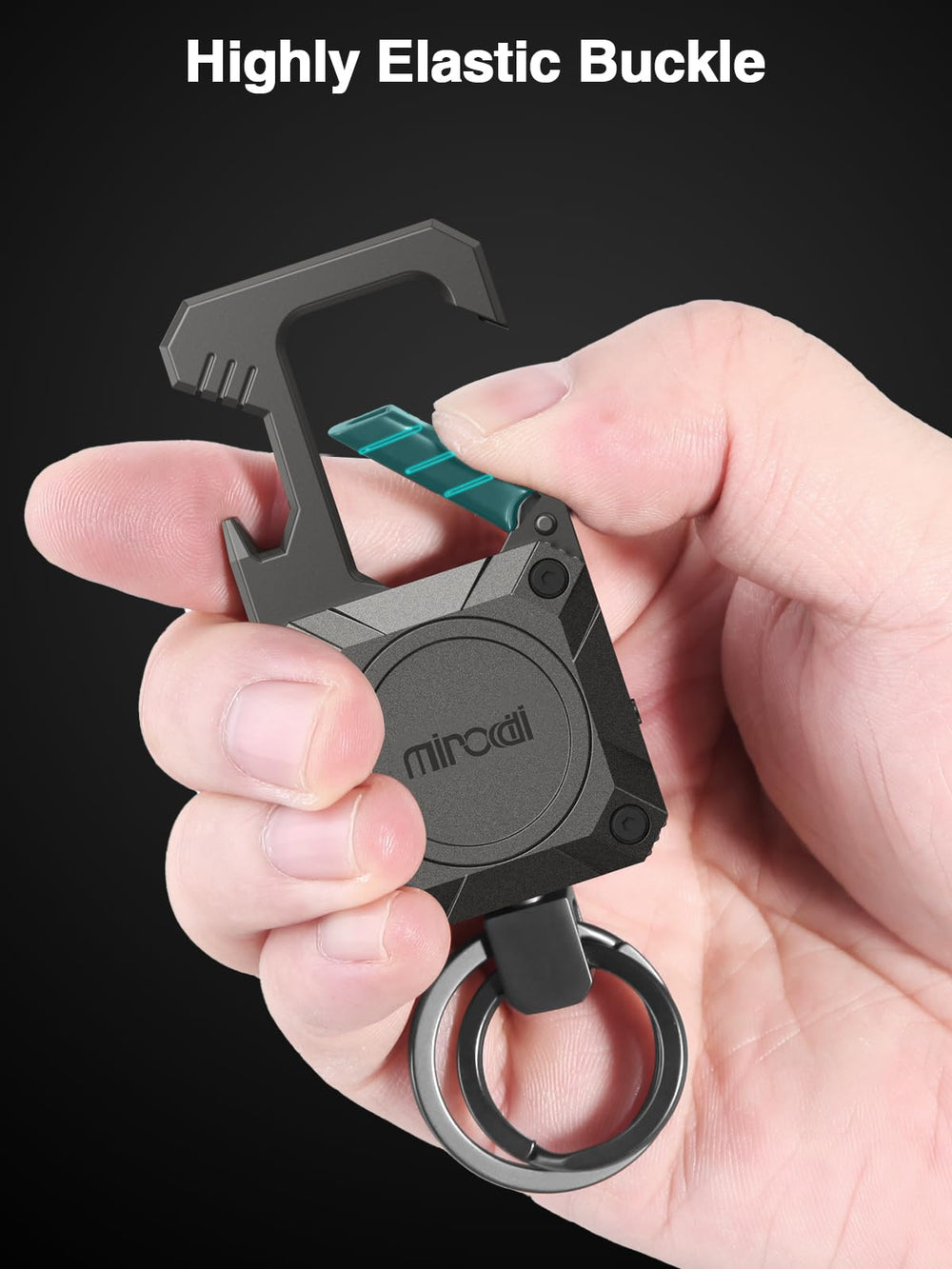 Miroddi keychain tracker rechargeable USB-C with long battery life.
