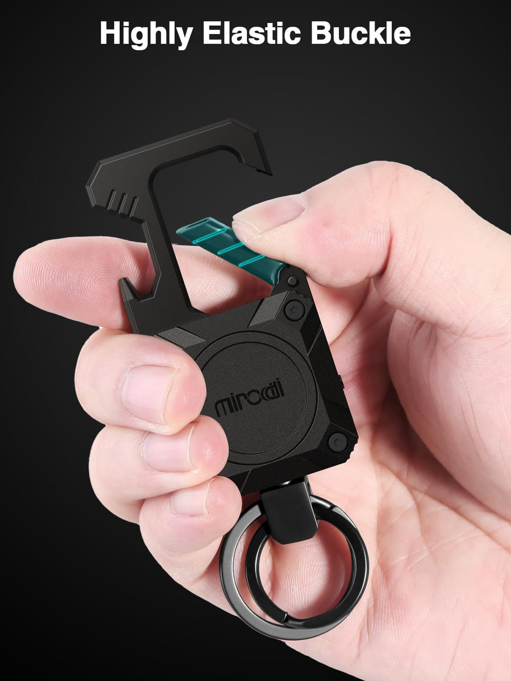 Miroddi keychain tracker charging via USB-C for long life
