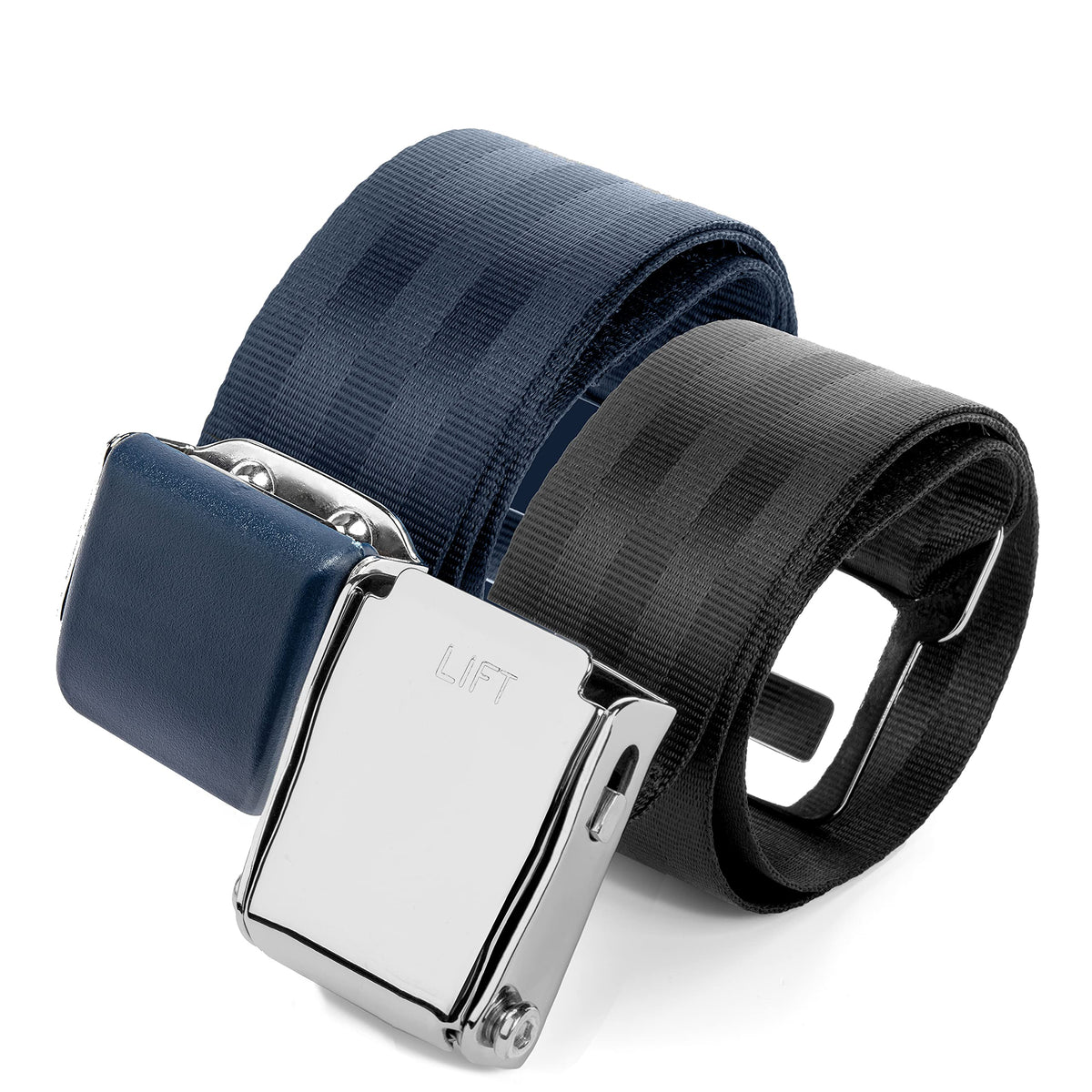Mirone black seatbelt extender for discreet, comfortable fit on flights.