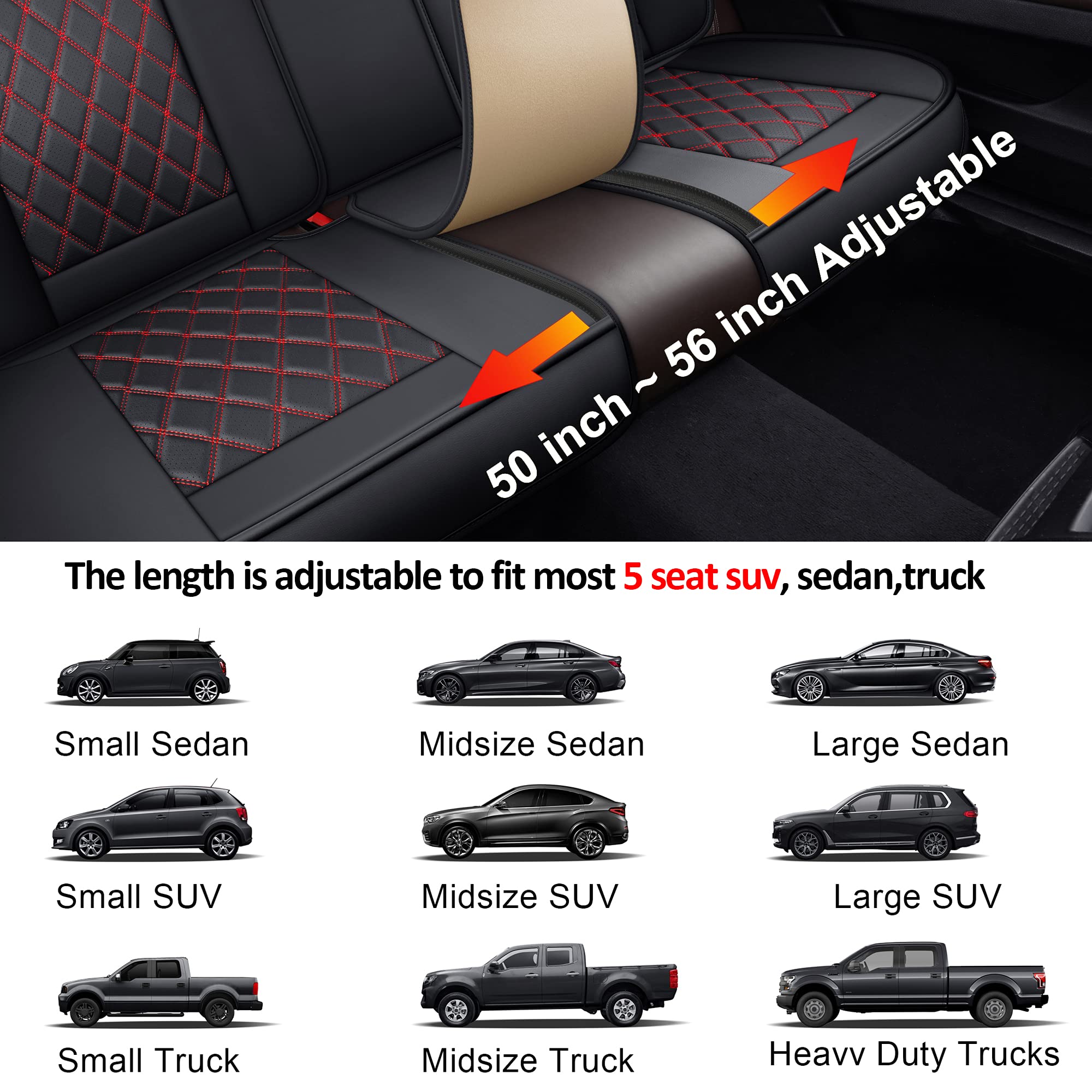 MIROZO seat covers with non-slip bottom for secure placement
