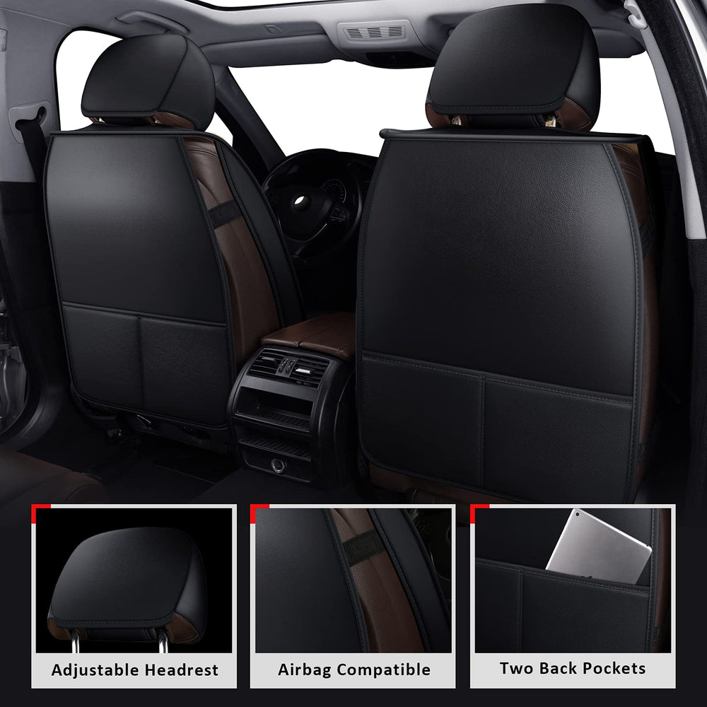 MIROZO seat covers premium faux leather with breathable, waterproof surface