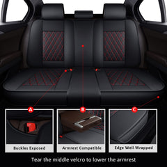 MIROZO seat covers with front and back pockets for essentials