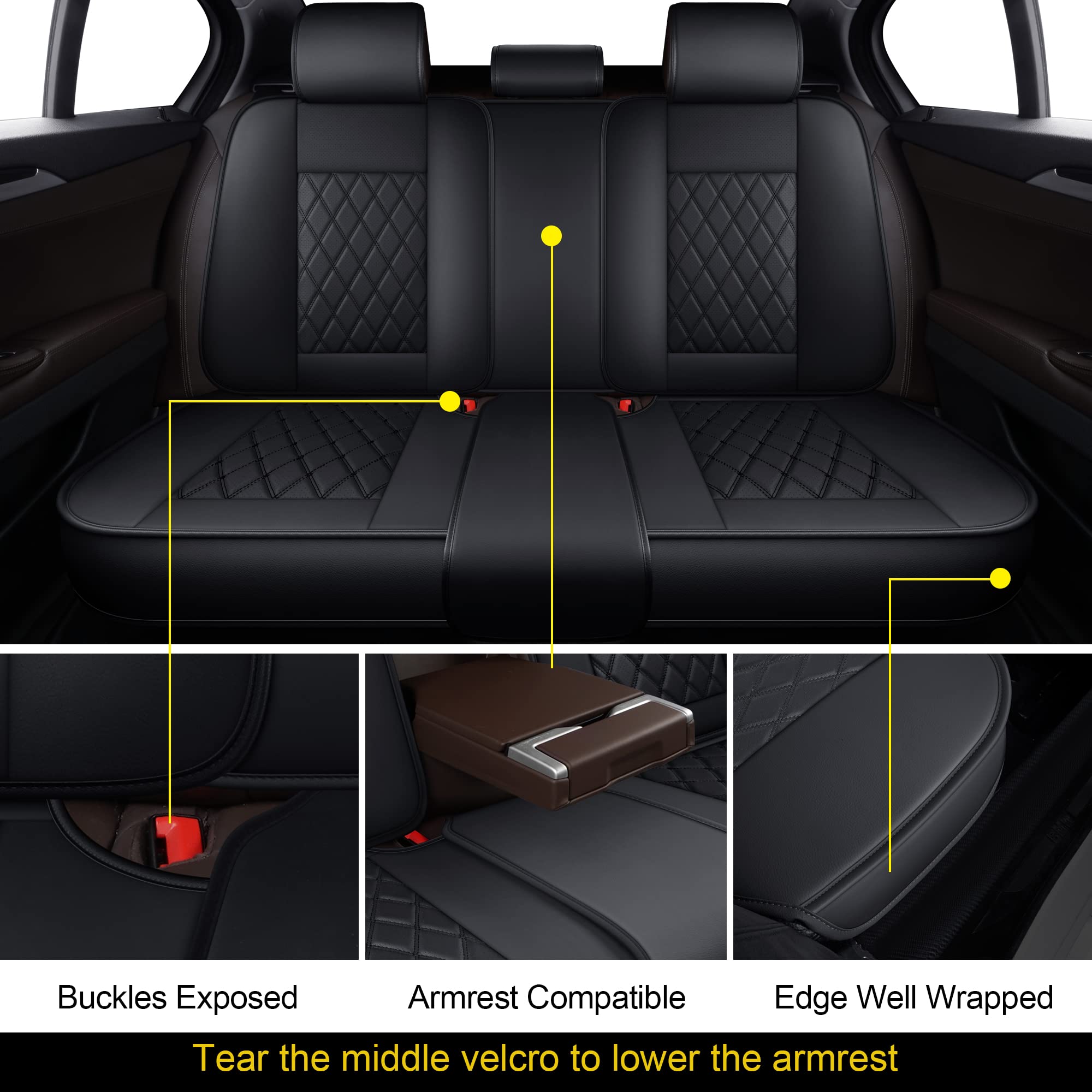 MIROZO storage pockets and non-slip base keep essentials secure during drives.