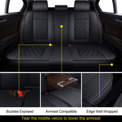 MIROZO storage pockets and non-slip base keep essentials secure during drives.