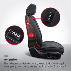MIROZO faux leather seat covers with breathable waterproof protection for daily use.