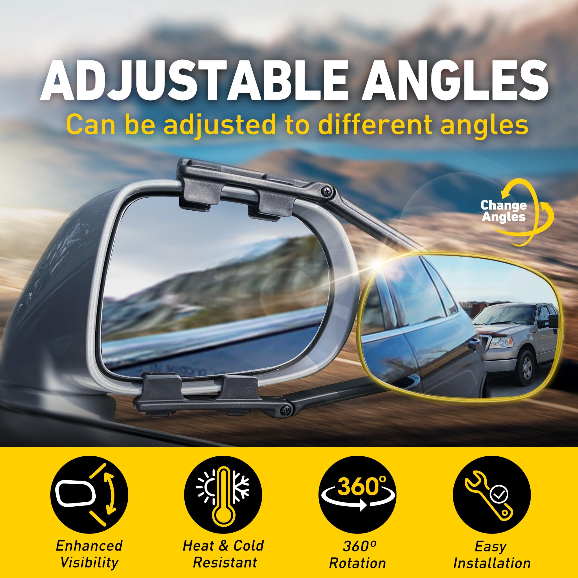 Trailer towing with MirroGuard extension improves rear and side awareness