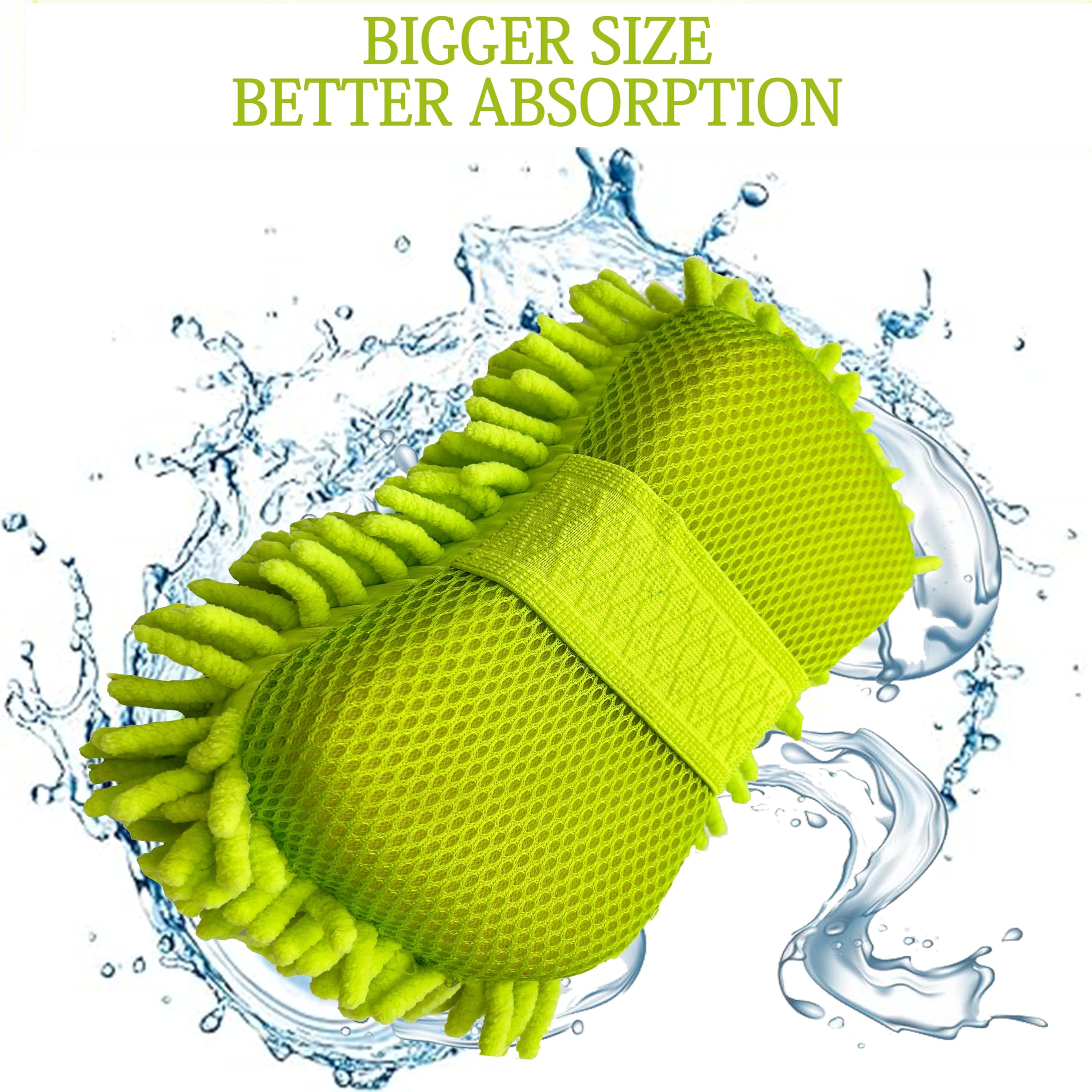 Mirrorever dry and wet use mitt for versatile cleaning tasks