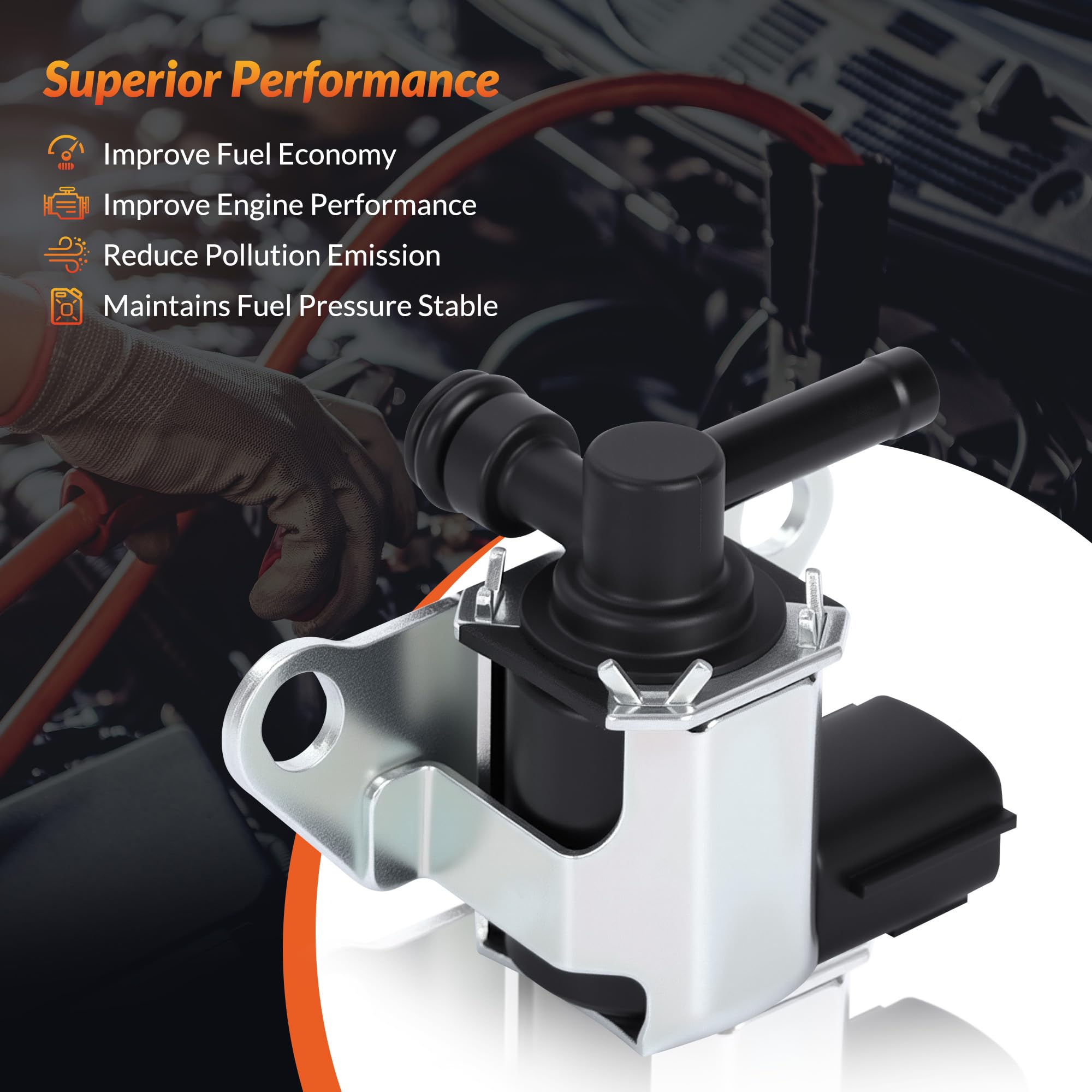 Mirthcos 911-331 purge valve installed in engine bay for easy swap.