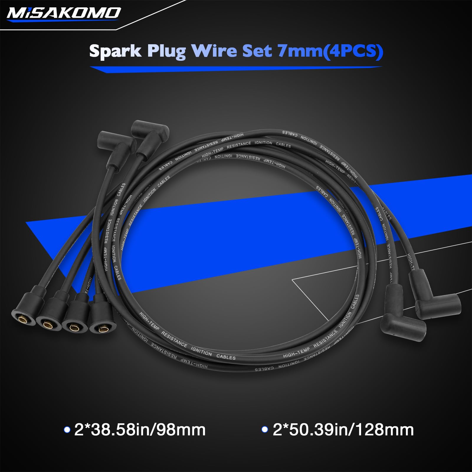 Misakomo 50 inch wires for precise routing across engine bay.