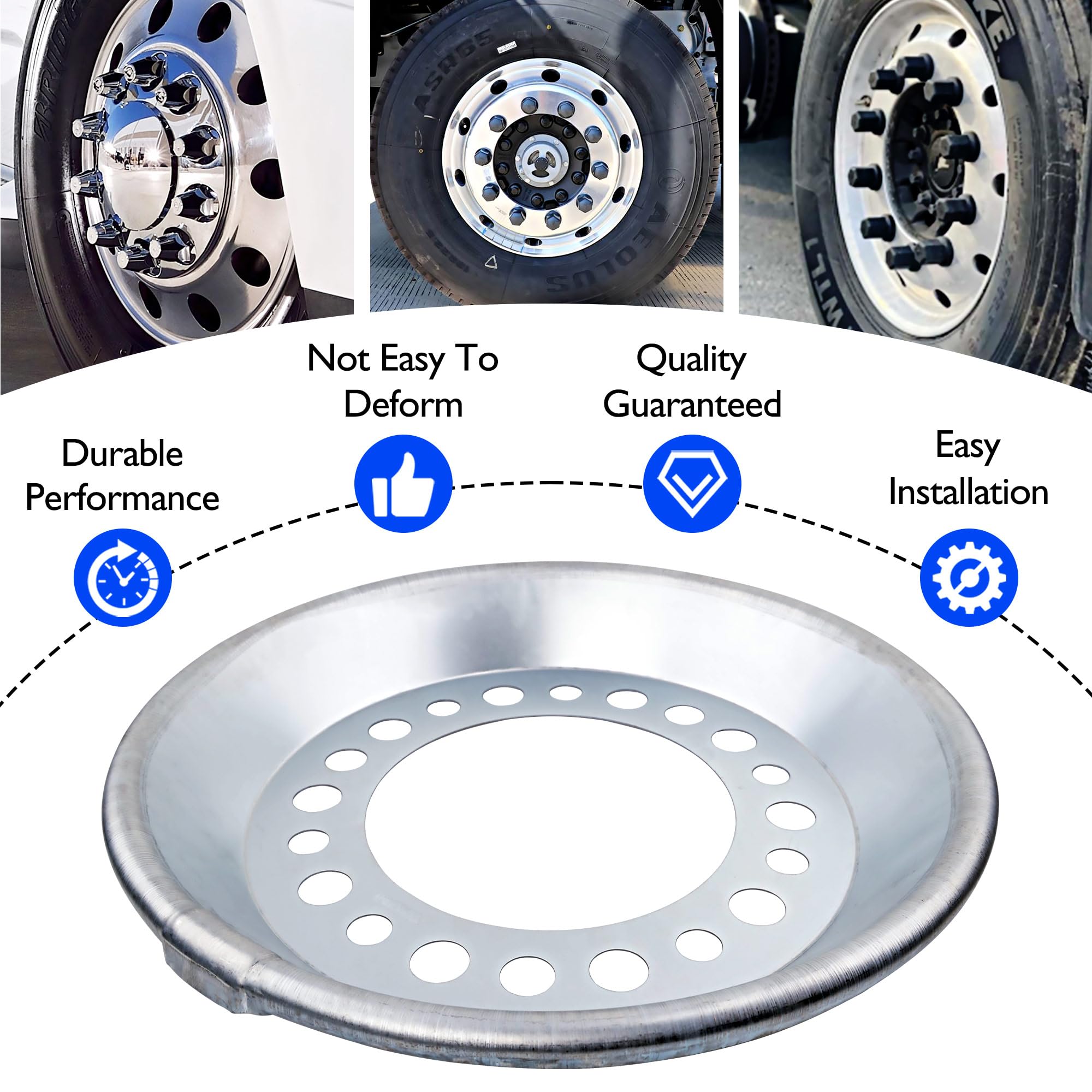Misakomo 800822 wheel compatibility 22-5 to 24-5 inches widens fit.