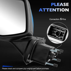 Misakomo door mirror rear view with ABS back cover for secure mounting