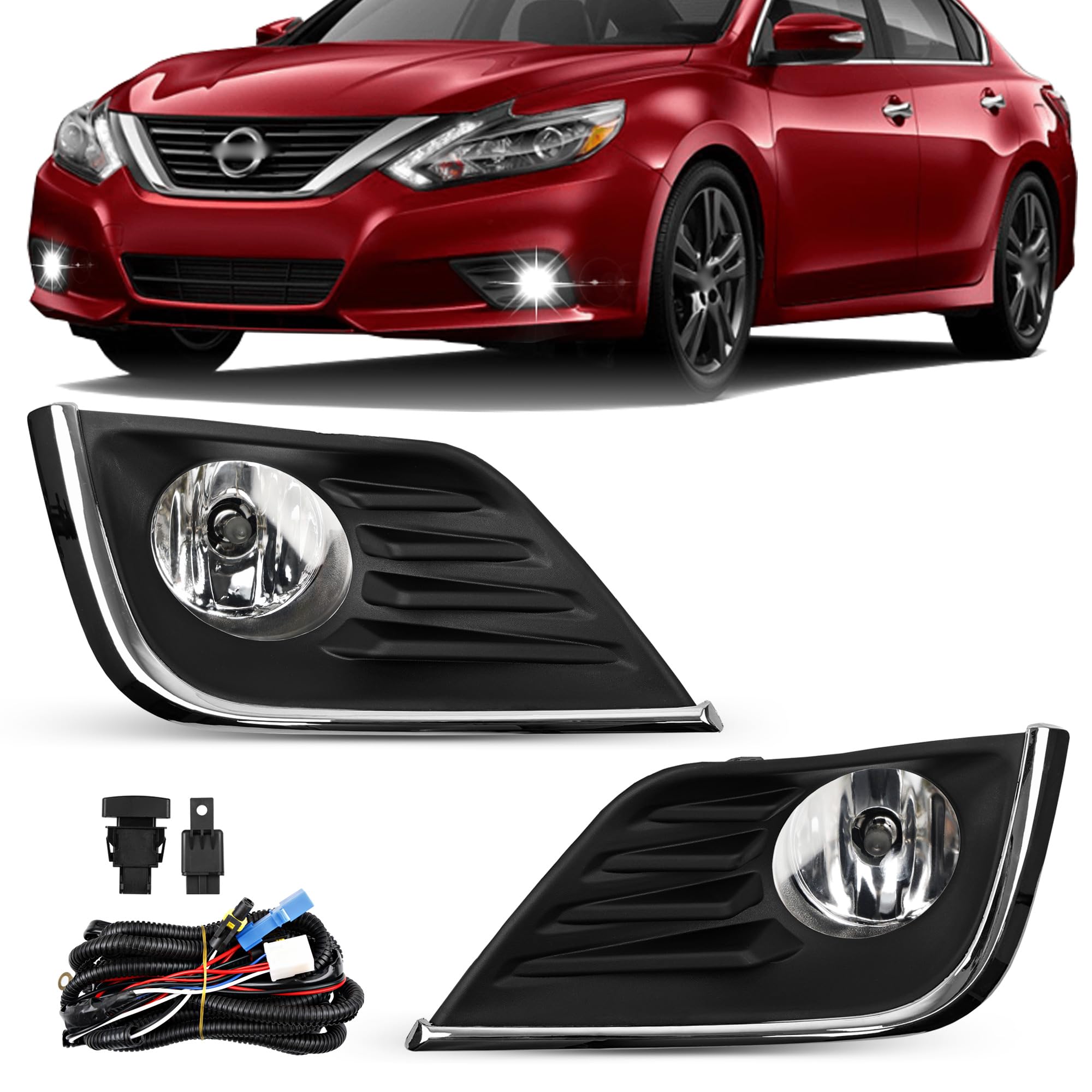 Misakomo driver-side fog light front lamp enhances night visibility.