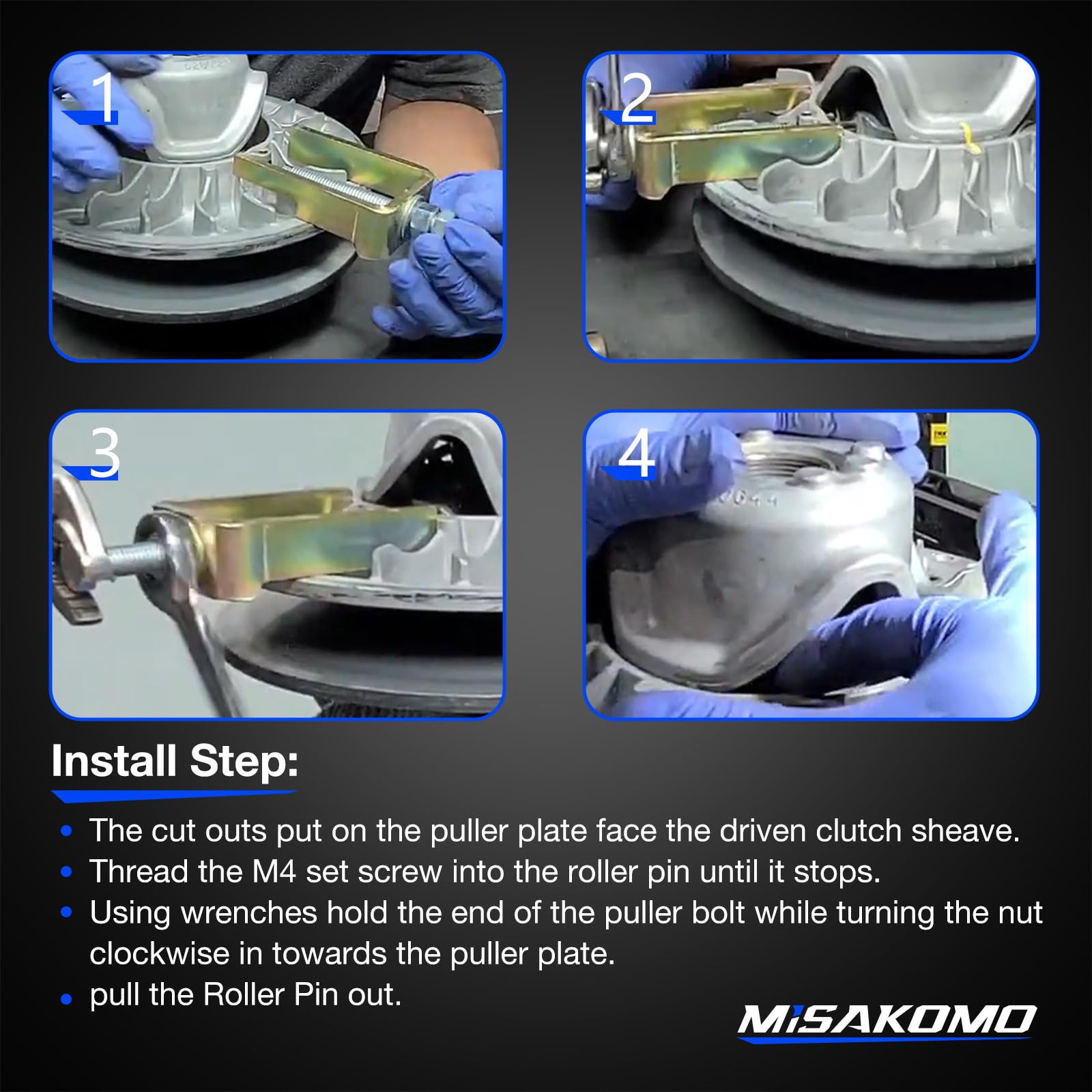 Misakomo kit includes M4 screws and nuts for secure installation.