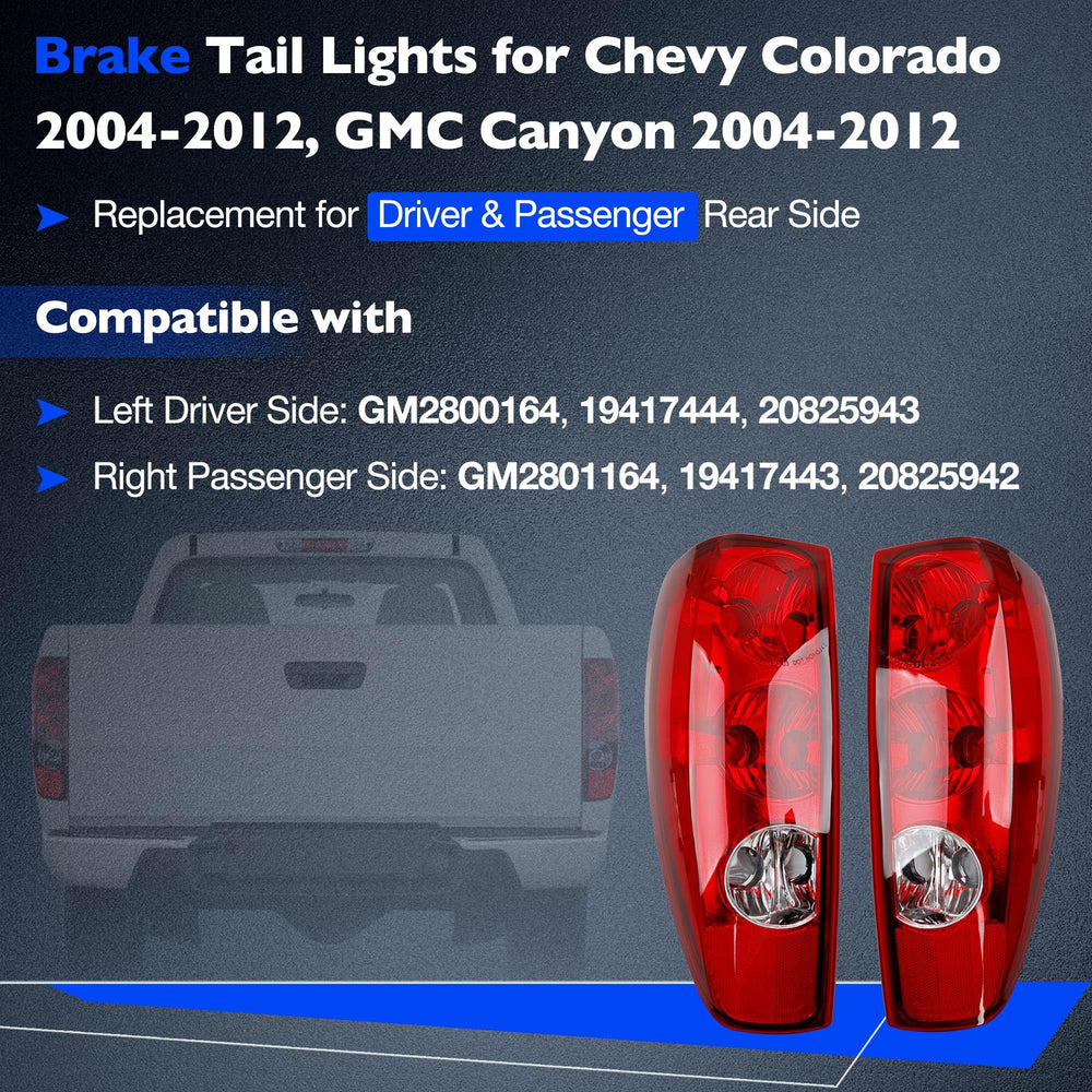 Misakomo tail light right for Chevy Colorado enhances rear signaling.