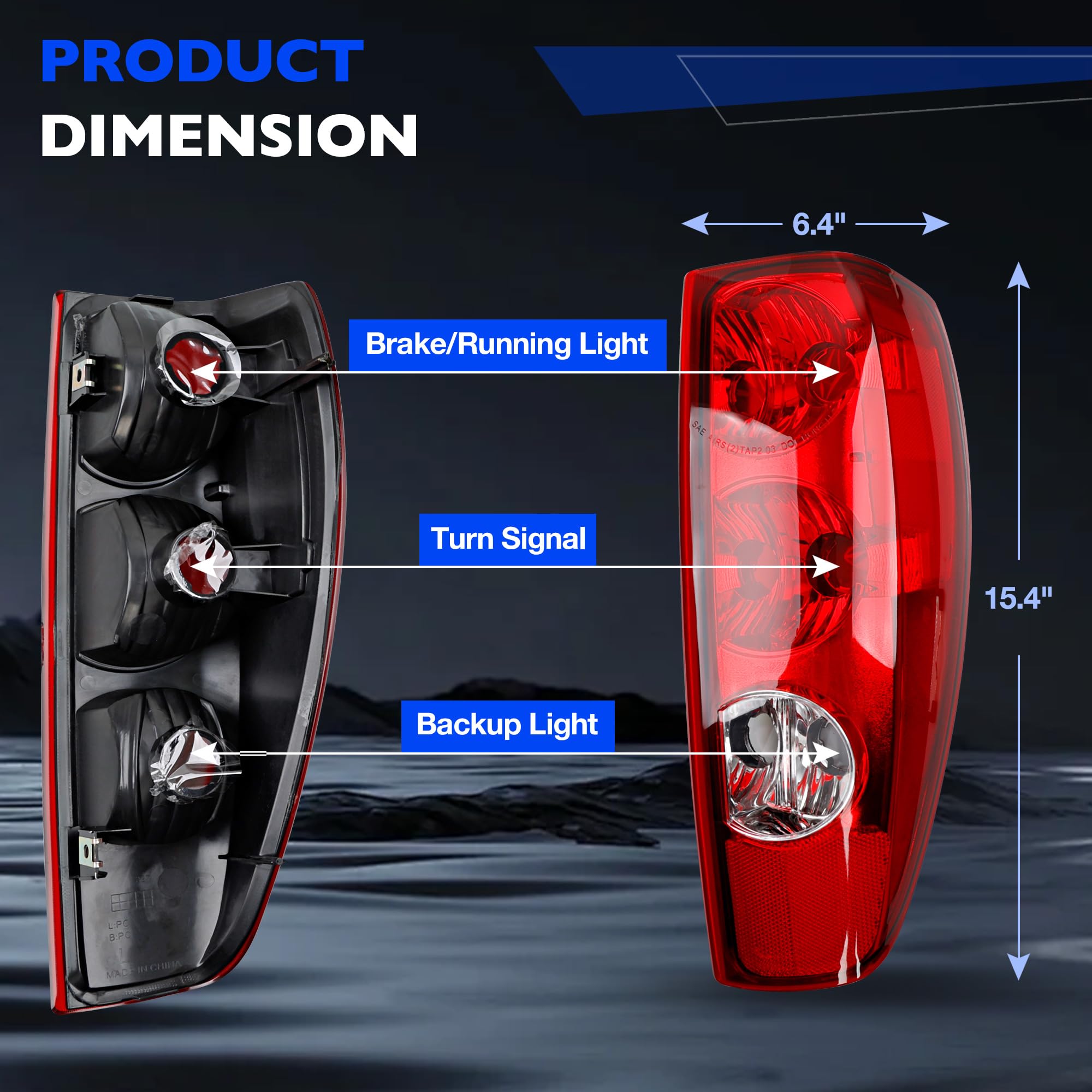 Misakomo tail light right for GMC Canyon provides durable illumination.