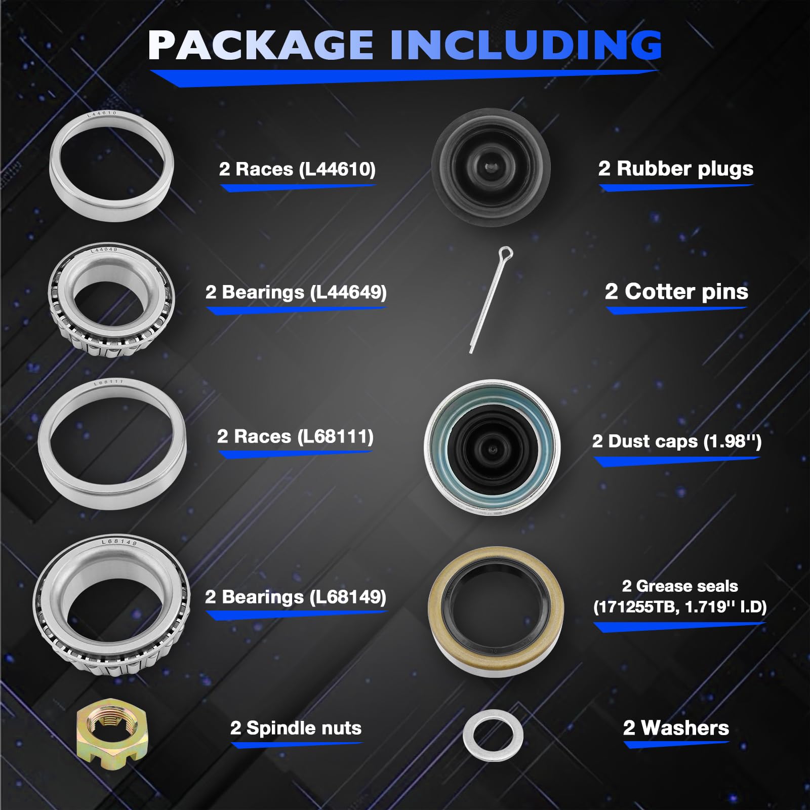 Misakomo washers in a 2-pack for correct preload