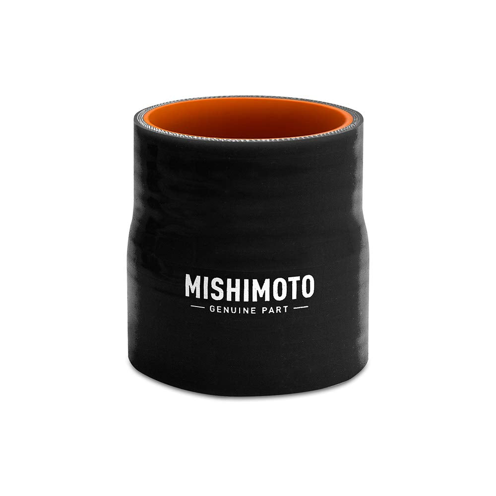 Mishimoto MMCP-27530BK transition coupler, front view, flexible seal for secure 2.75-inch to 3-inch hose transitions.