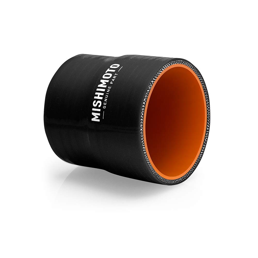 Mishimoto MMCP-27530BK side view, durable universal fit for flexible hose connections.