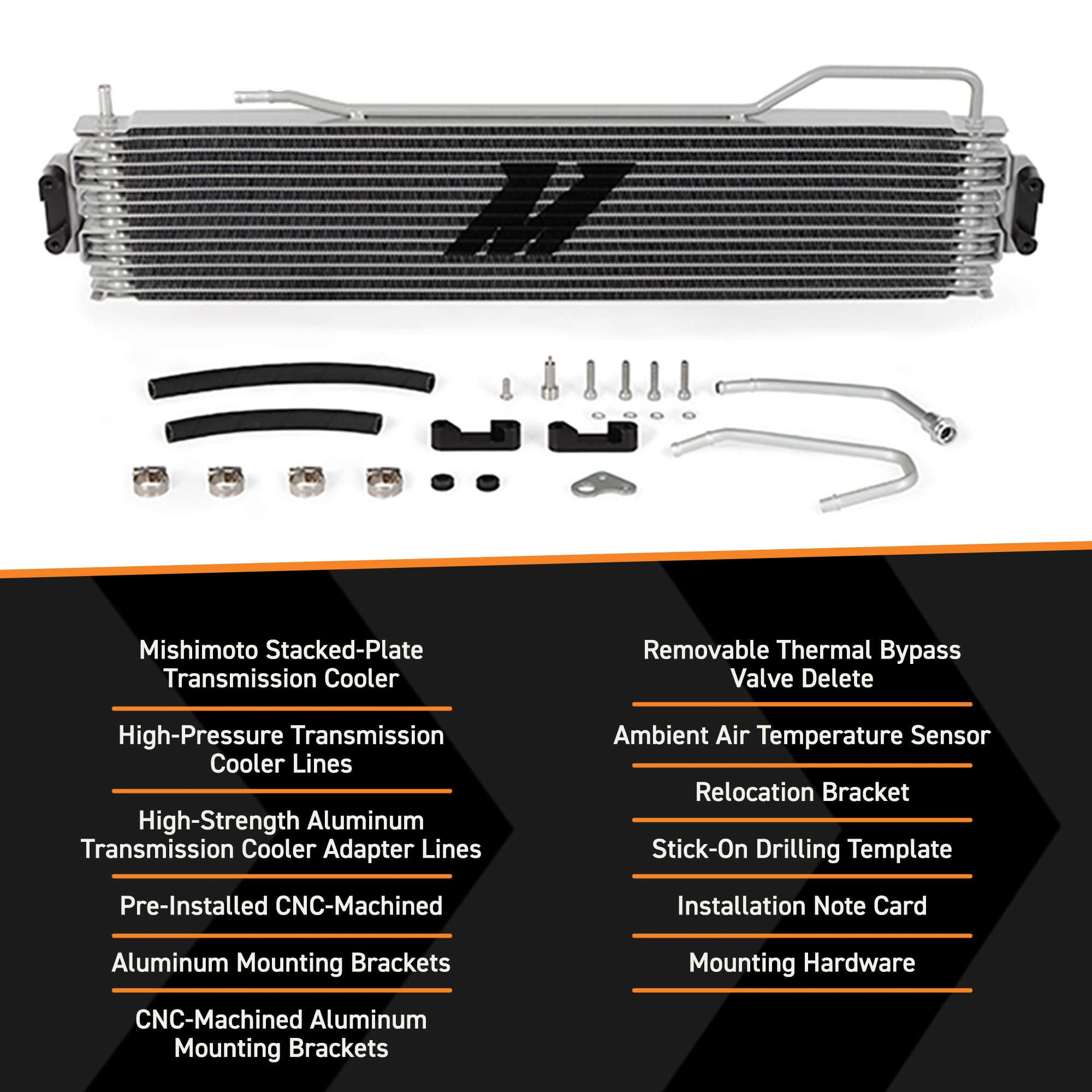 CNC-machined brackets included for secure Mishimoto MMTC-K2-14 fit.