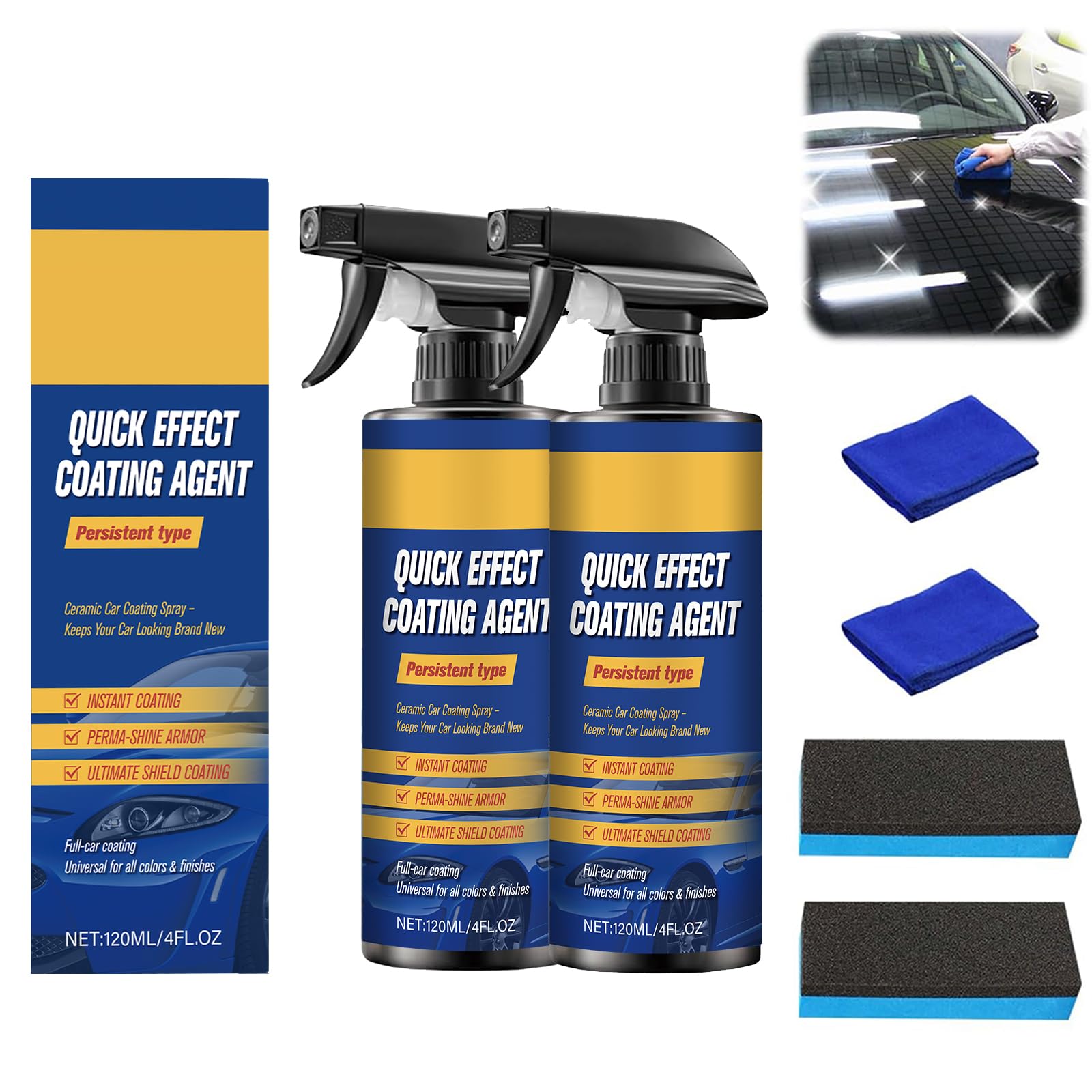 MISNINE quick-acting coating spray bottle protects paint with a high-gloss finish