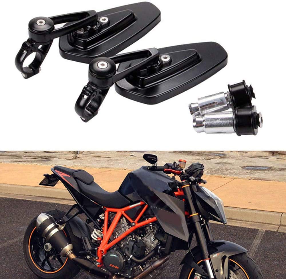 MISS MOLY bar end mirror with convex glass for broad rear visibility.