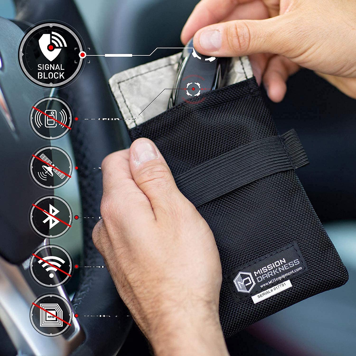 Mission Darkness Faraday Bag military-grade shielding offers forensic-grade protection