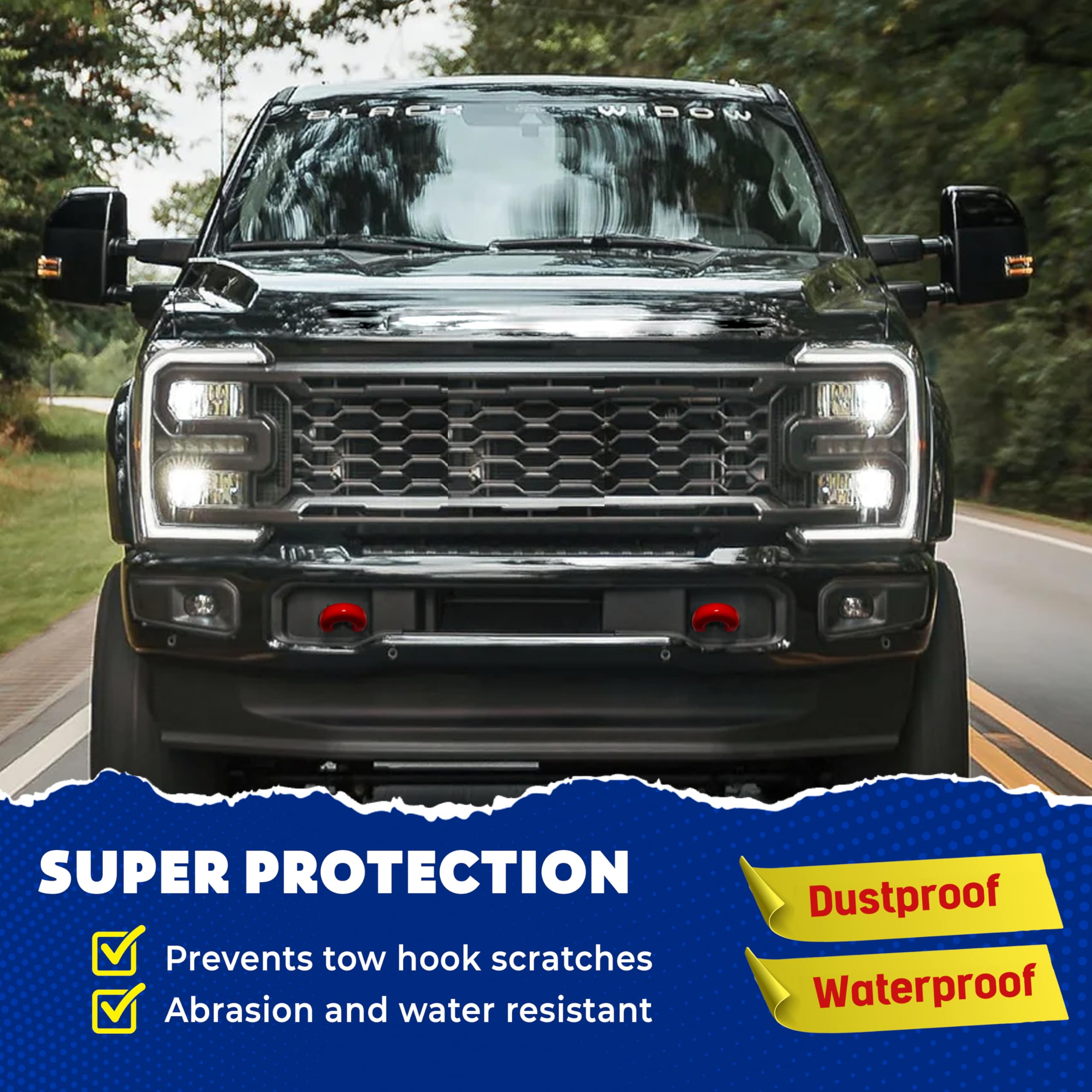 MITANLUXI durable front cover resists sun, rain, and road grime.