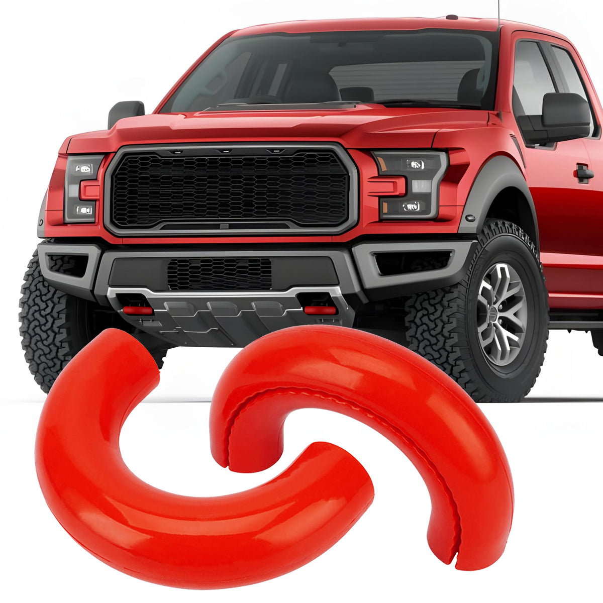 MITANLUXI tow hook cover on Ford F-150 showing fit and protection