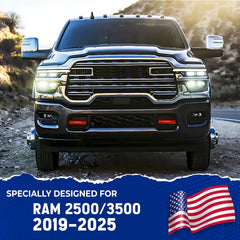 MITANLUXI installed look on Ram truck demonstrates quick, tool-free snap-in fit.