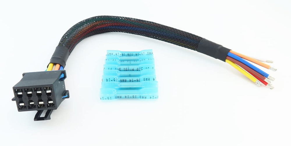 MITOB 8-pin AC heater pigtail side view demonstrates durable insulation