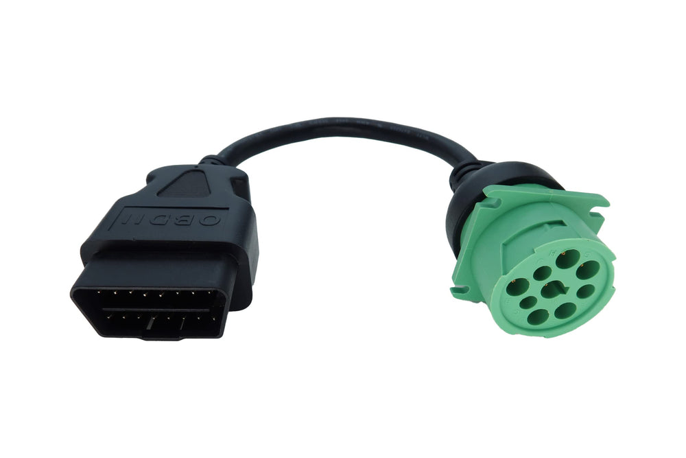 MITOB green 9-pin J1939 female port for quick, secure connections.