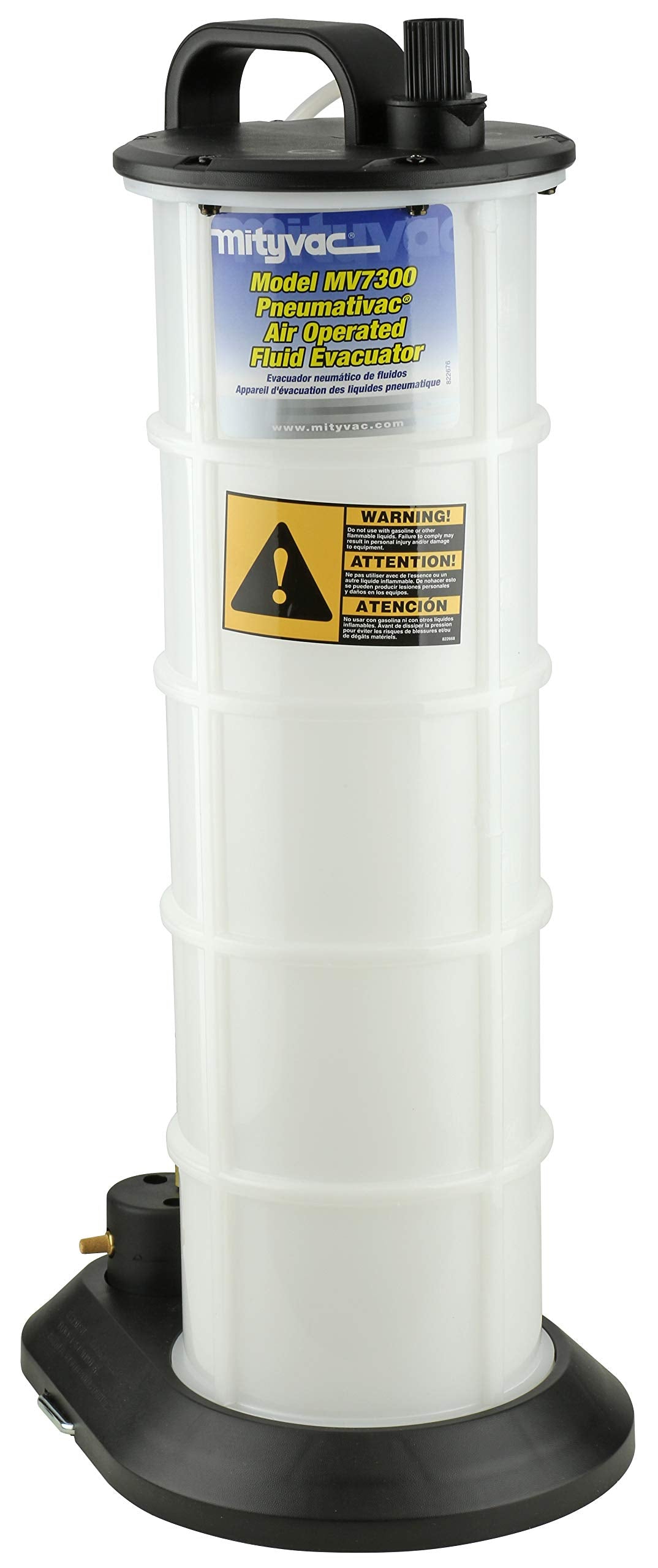 Mityvac MV7300 fluid evacuator capacity 2.3 gal supports draining oil and coolant efficiently