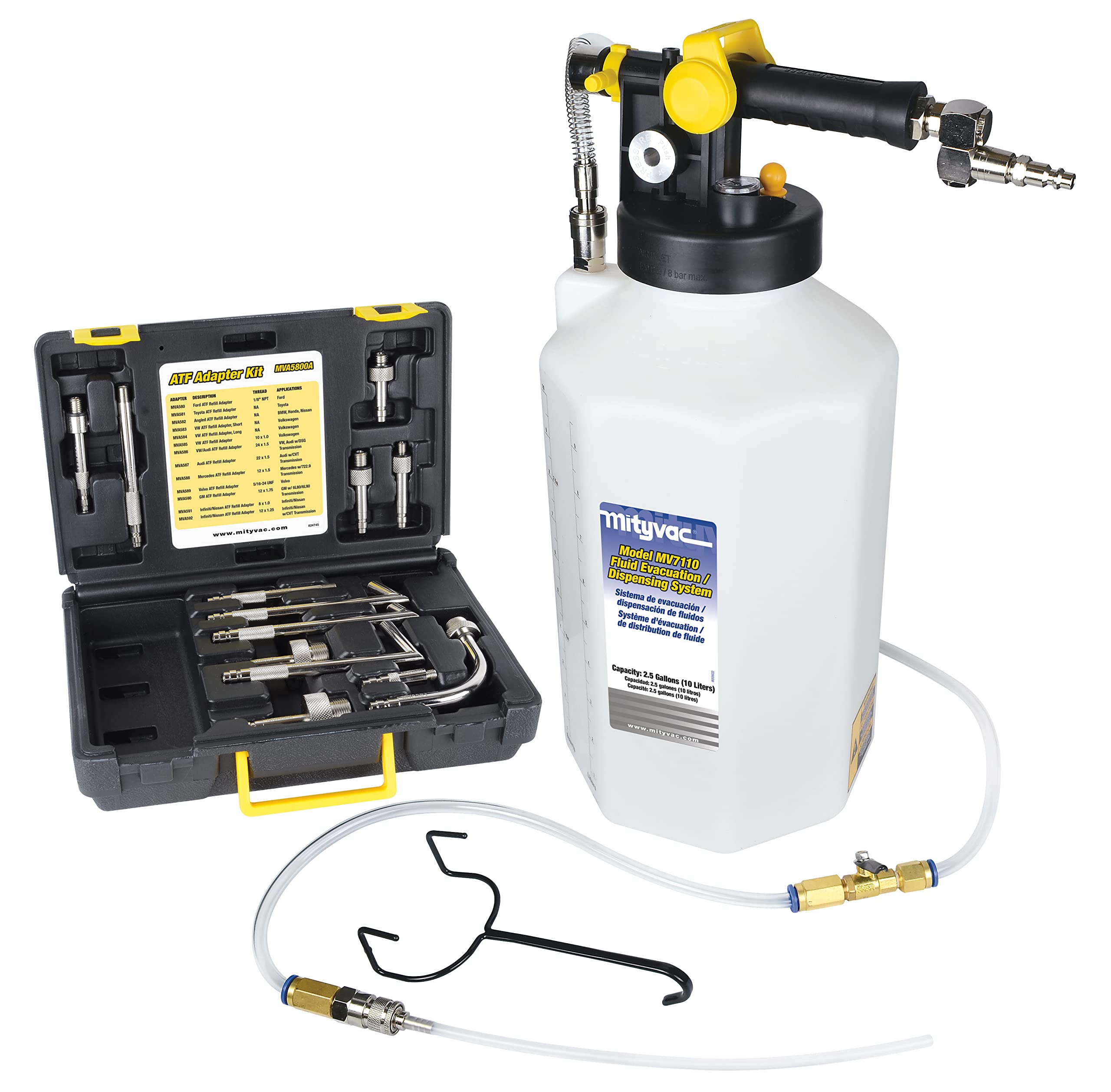 Mityvac MV7412 transmission extractor in action for fast, clean ATF removal.