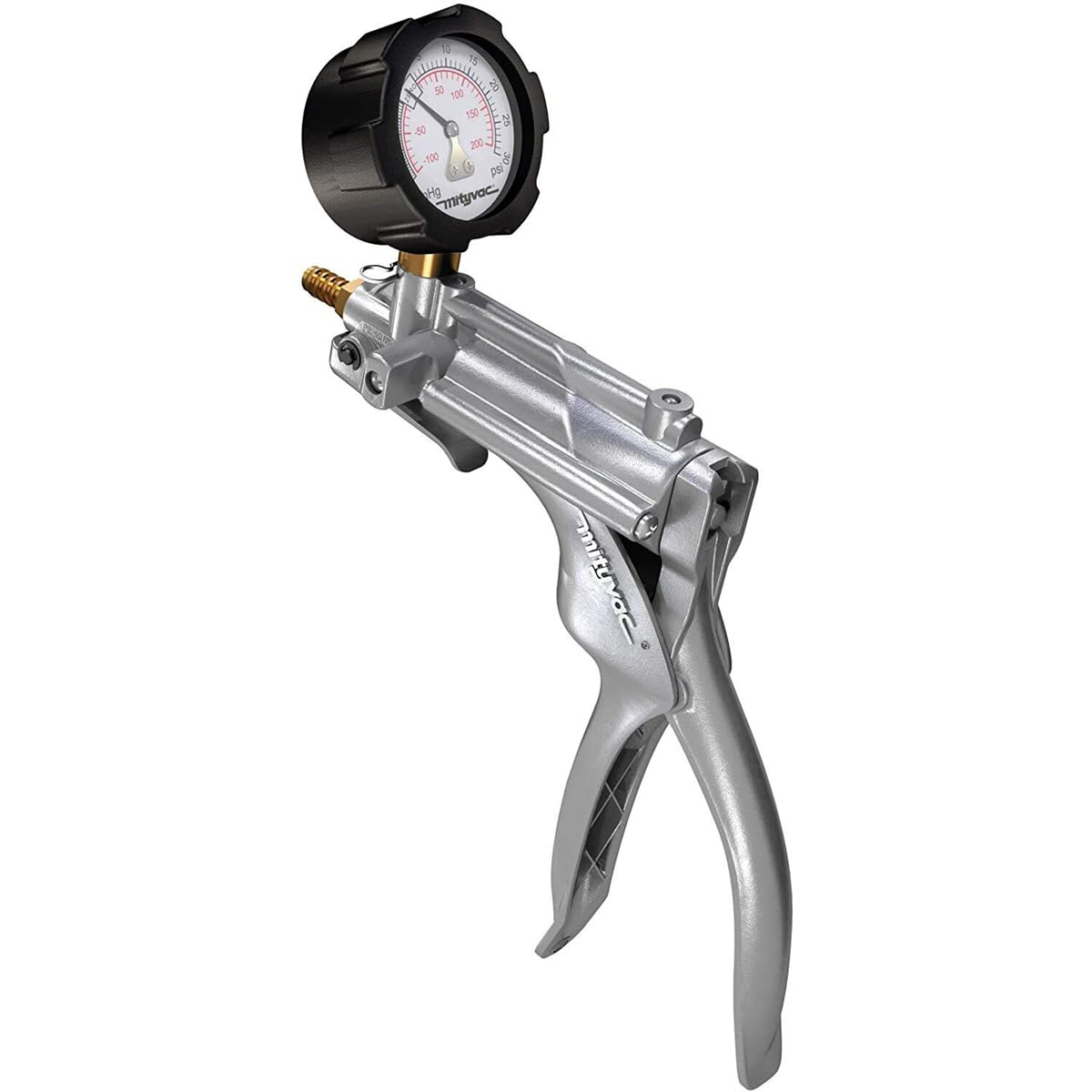 Mityvac Silverline Elite reservoir demonstrates fluid handling during bleeding and testing